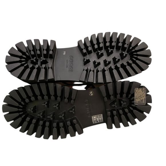 GUCCI Men's Maxi GG Supreme Canvas Combat Ankle Boots Camel Brown Sz 11.5  US 12 - Picture 9 of 16